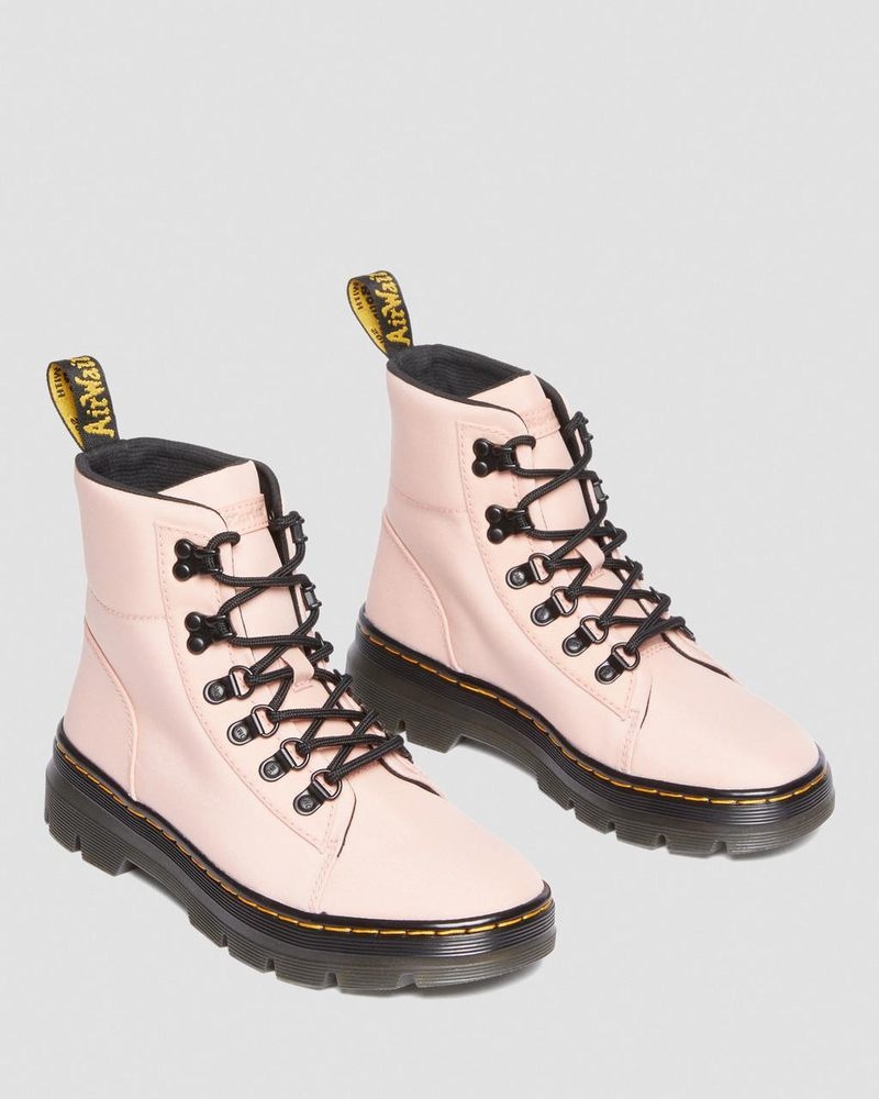 Peach Beige Dr Martens Combs - Nylon & Leather Casual Boots (Cyclone Nylon) Boots | KD49-O2TI