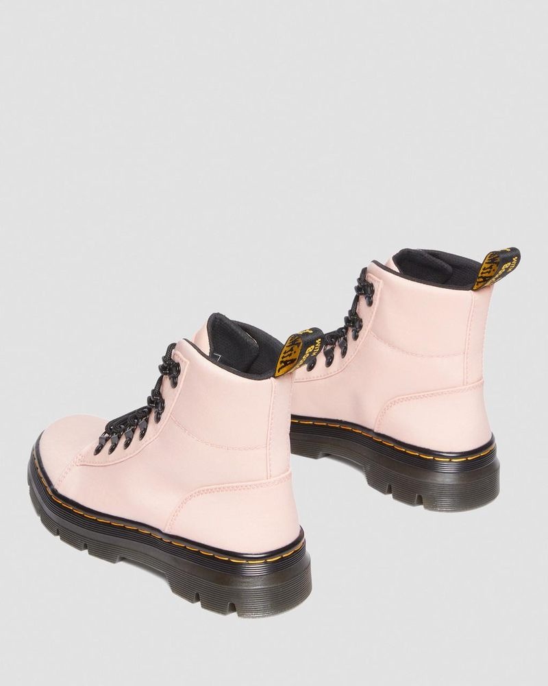 Peach Beige Dr Martens Combs - Nylon & Leather Casual Boots (Cyclone Nylon) Boots | KD49-O2TI