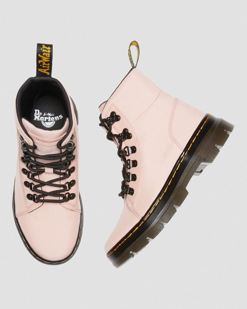 Peach Beige Dr Martens Combs - Nylon & Leather Casual Boots (Cyclone Nylon) Boots | KD49-O2TI