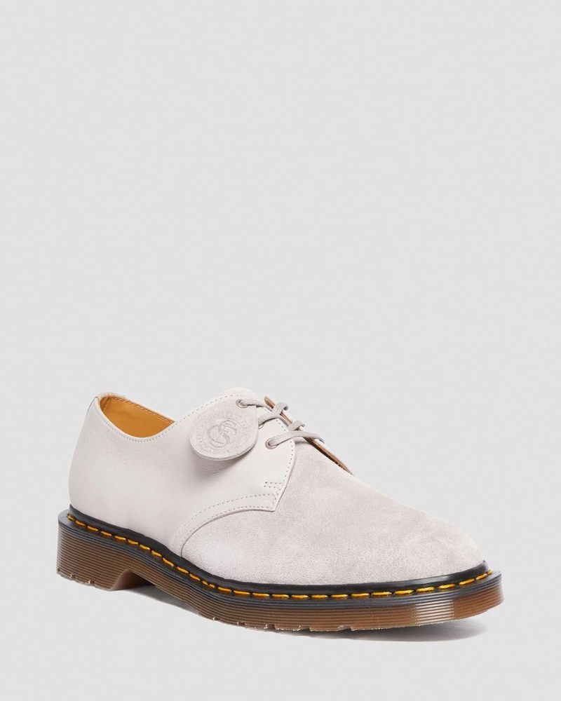 Pewter Dr Martens 1461 Made in England Suede Oxford Shoes (Reverse Grain Suede) Shoes | IG96-R1NA