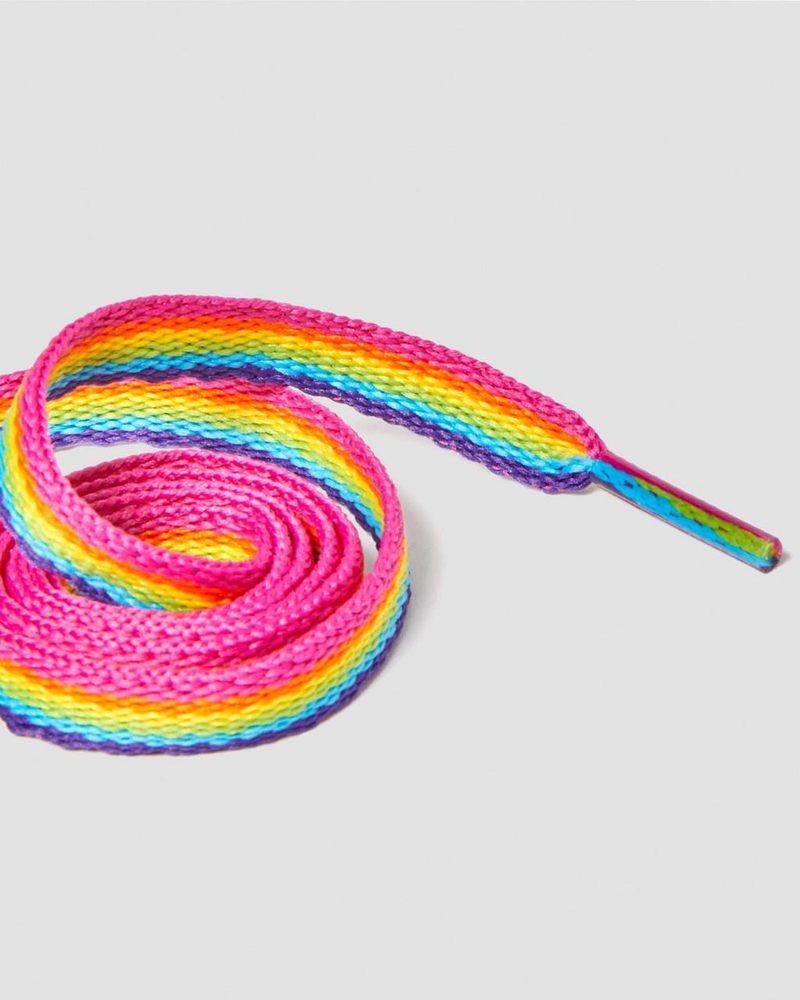 Rainbow Dr Martens 26 Inch Flat Rainbow Shoe Laces (3-Eye) (Polyester) Shoe Laces | WB06-N5OD