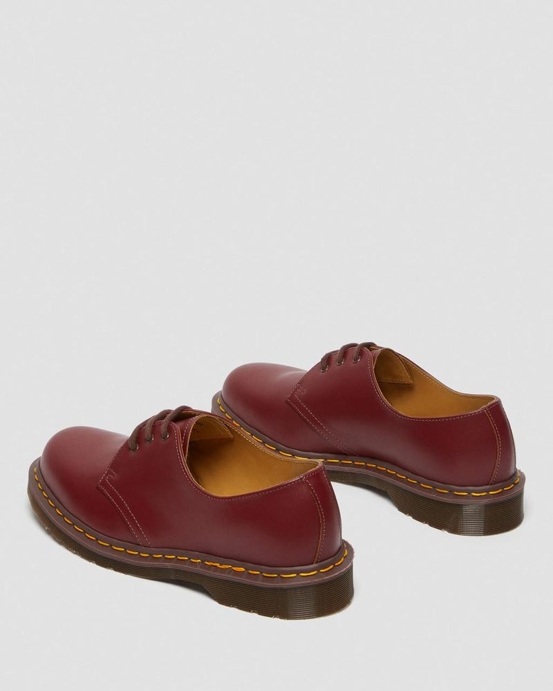 Red Dr Martens 1461 Vintage Made in England Oxford Shoes (Quilon) Shoes | KS20-G7BK