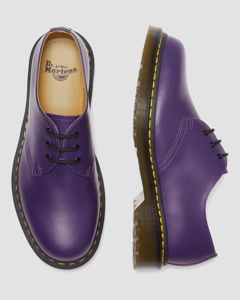 Rich Purple Dr Martens 1461 Smooth Leather Oxford Shoes (Smooth Leather) Shoes | RN30-A9OM