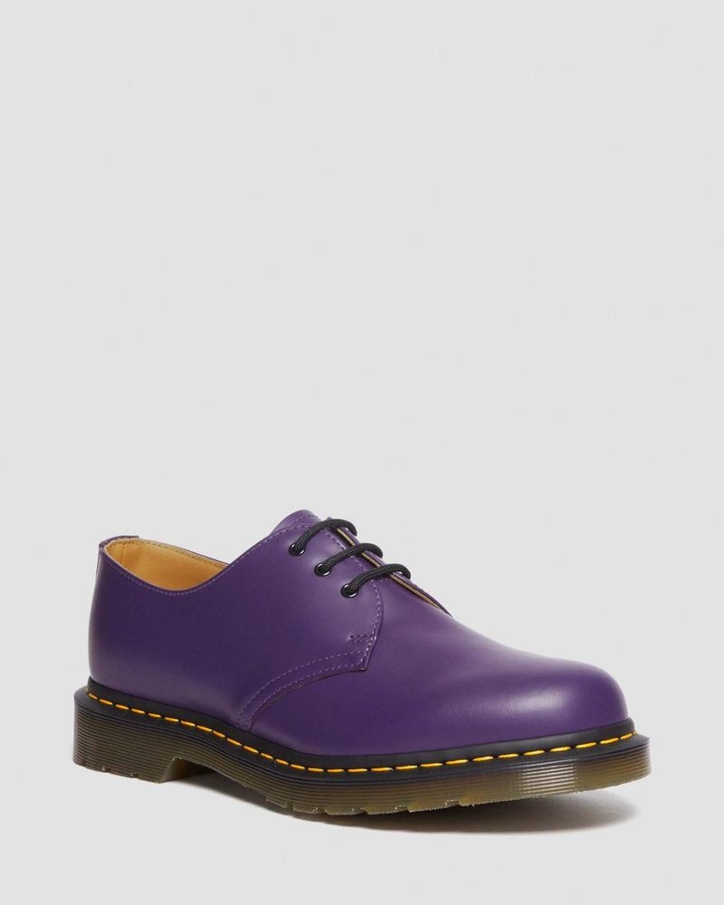 Rich Purple Dr Martens 1461 Smooth Leather Oxford Shoes (Smooth Leather) Shoes | RN30-A9OM