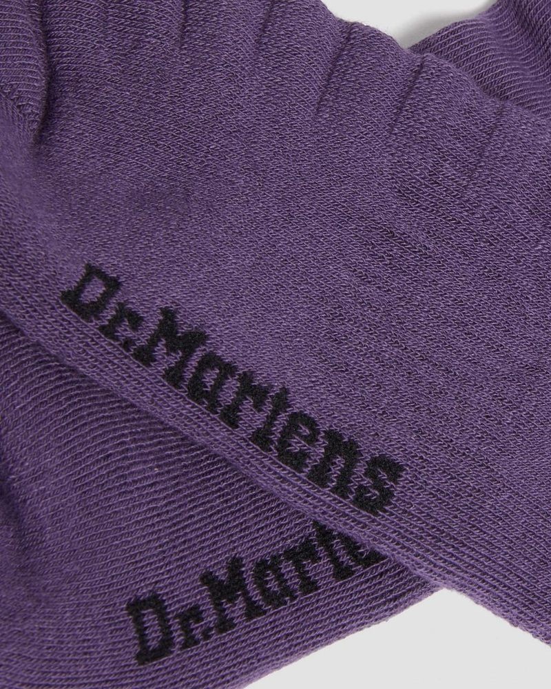 Rich Purple Dr Martens Double Doc Cotton Blend Socks (Cotton Blend) Socks | ZF31-X6QV