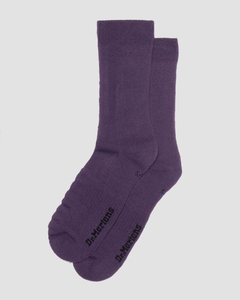 Rich Purple Dr Martens Double Doc Cotton Blend Socks (Cotton Blend) Socks | ZF31-X6QV