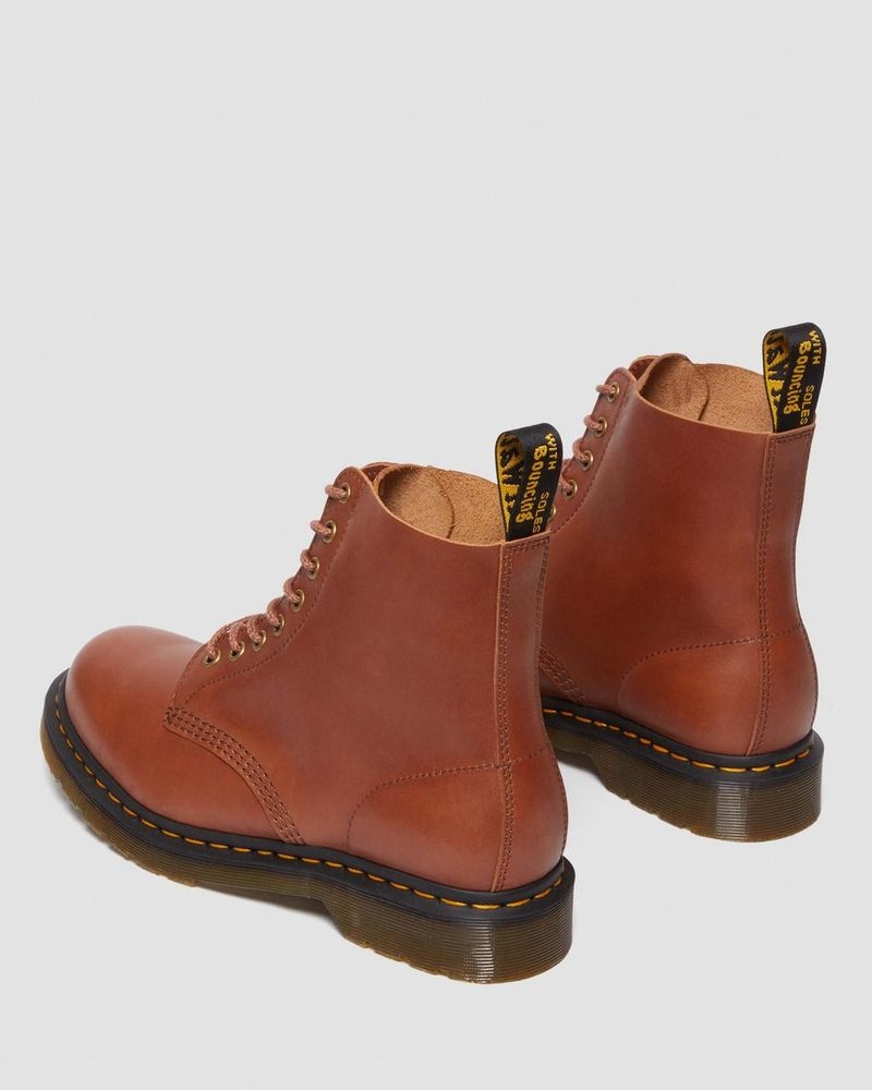 Saddle Tan Dr Martens 1460 Pascal Carrara Leather Lace Up Boots (Carrara) Boots | BW31-I6WY