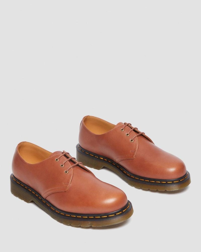 Saddle Tan Dr Martens 1461 Carrara Leather Oxford Shoes (Carrara) Shoes | VS48-Q8EG