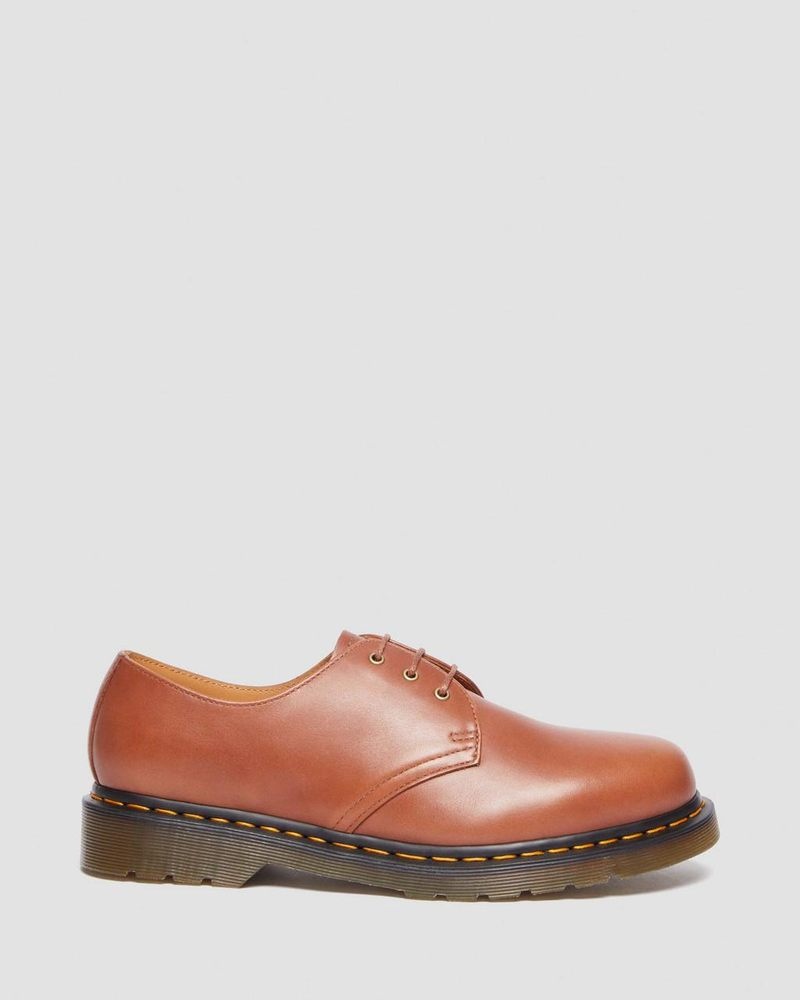 Saddle Tan Dr Martens 1461 Carrara Leather Oxford Shoes (Carrara) Shoes | VS48-Q8EG