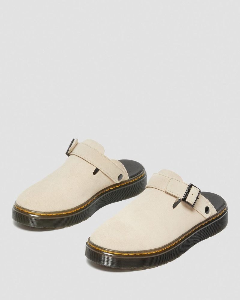 Sand Dr Martens Carlson Suede Casual Slingback Mules (E.H.Suede) Sandals | CY21-M5WR