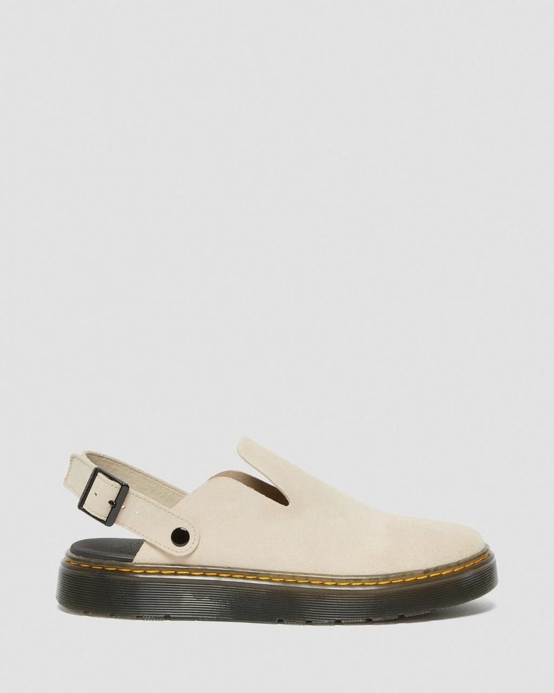 Sand Dr Martens Carlson Suede Casual Slingback Mules (E.H.Suede) Sandals | CY21-M5WR