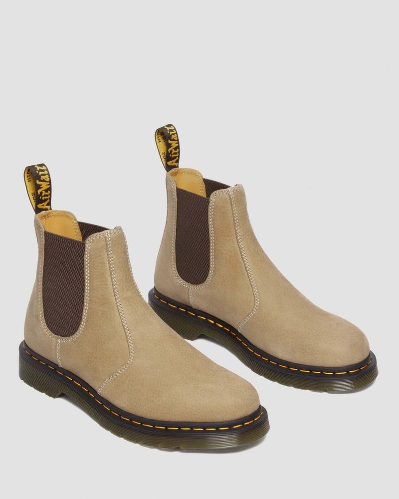 Savannah Tan Dr Martens 2976 Tumbled Nubuck Leather Chelsea Boots (Tumbled Nubuck) Boots | YR56-L5SD