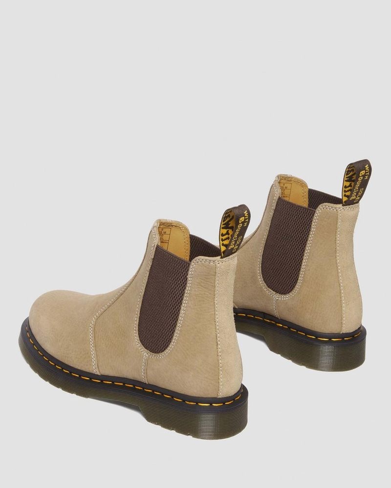 Savannah Tan Dr Martens 2976 Tumbled Nubuck Leather Chelsea Boots (Tumbled Nubuck) Boots | YR56-L5SD