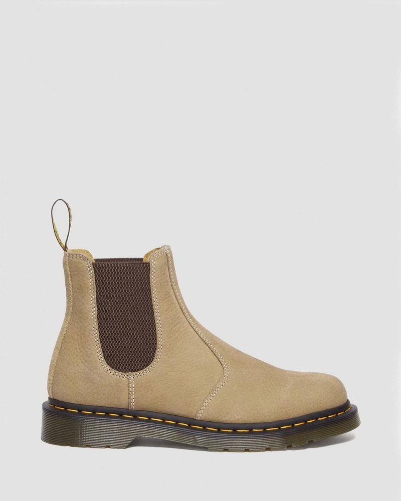 Savannah Tan Dr Martens 2976 Tumbled Nubuck Leather Chelsea Boots (Tumbled Nubuck) Boots | YR56-L5SD