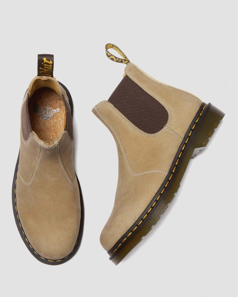 Savannah Tan Dr Martens 2976 Tumbled Nubuck Leather Chelsea Boots (Tumbled Nubuck) Boots | YR56-L5SD