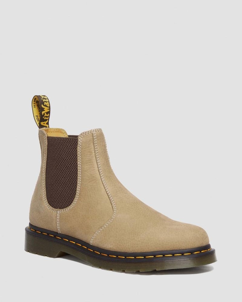 Savannah Tan Dr Martens 2976 Tumbled Nubuck Leather Chelsea Boots (Tumbled Nubuck) Boots | YR56-L5SD