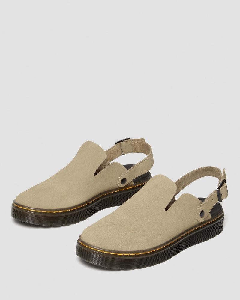 Savannah Tan Dr Martens Carlson Suede Casual Slingback Mules (E.H.Suede) Sandals | OH18-W7WW