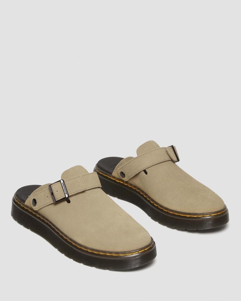 Savannah Tan Dr Martens Carlson Suede Casual Slingback Mules (E.H.Suede) Sandals | OH18-W7WW