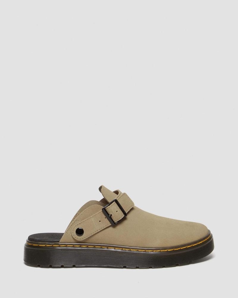 Savannah Tan Dr Martens Carlson Suede Casual Slingback Mules (E.H.Suede) Sandals | OH18-W7WW