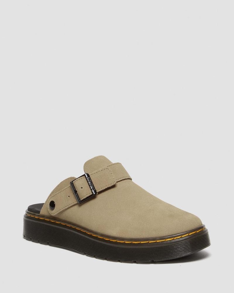 Savannah Tan Dr Martens Carlson Suede Casual Slingback Mules (E.H.Suede) Sandals | BG43-M2NH