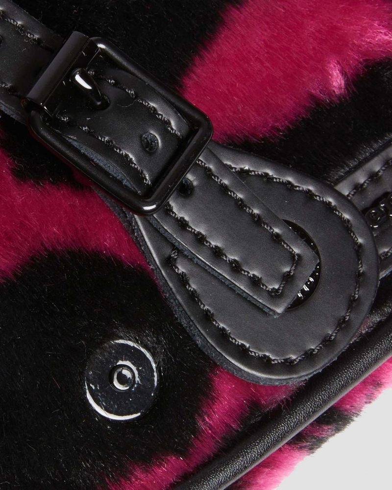 THRIFT PINK+BLACK Dr Martens 7 Inch Faux Fur Cow Print Crossbody Bag (Cow Print + Kiev) Bags & Backpacks | QB10-M4KO