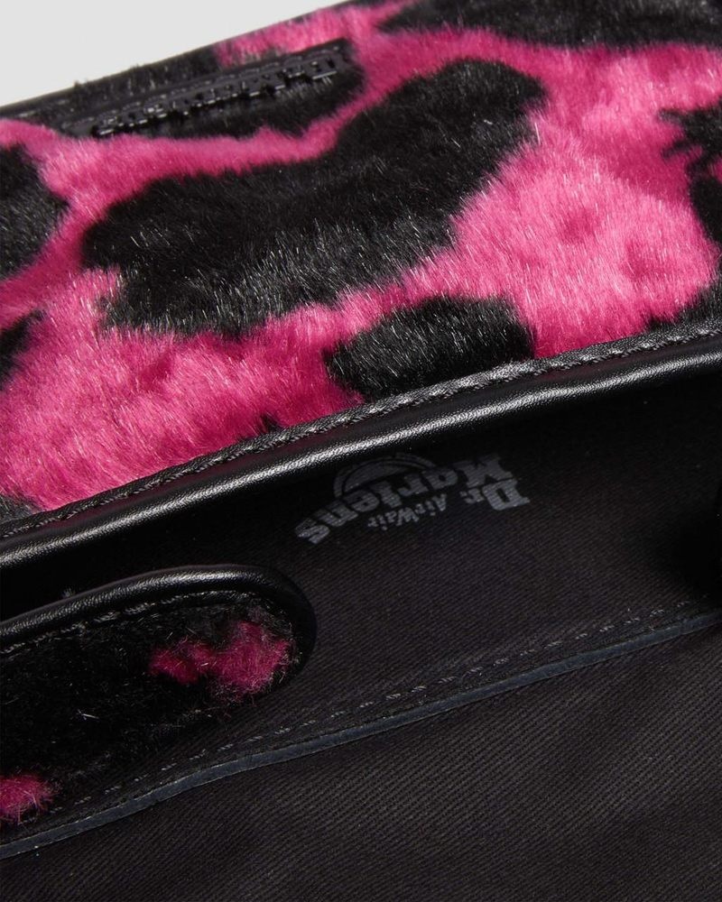 THRIFT PINK+BLACK Dr Martens 7 Inch Faux Fur Cow Print Crossbody Bag (Cow Print + Kiev) Bags & Backpacks | QB10-M4KO