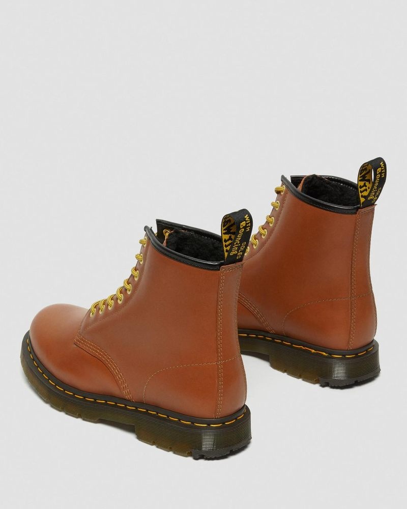 Tan Dr Martens 1460 DM's Wintergrip Leather Lace Up Boots (Blizzard Wp) Boots | JV45-F6VU