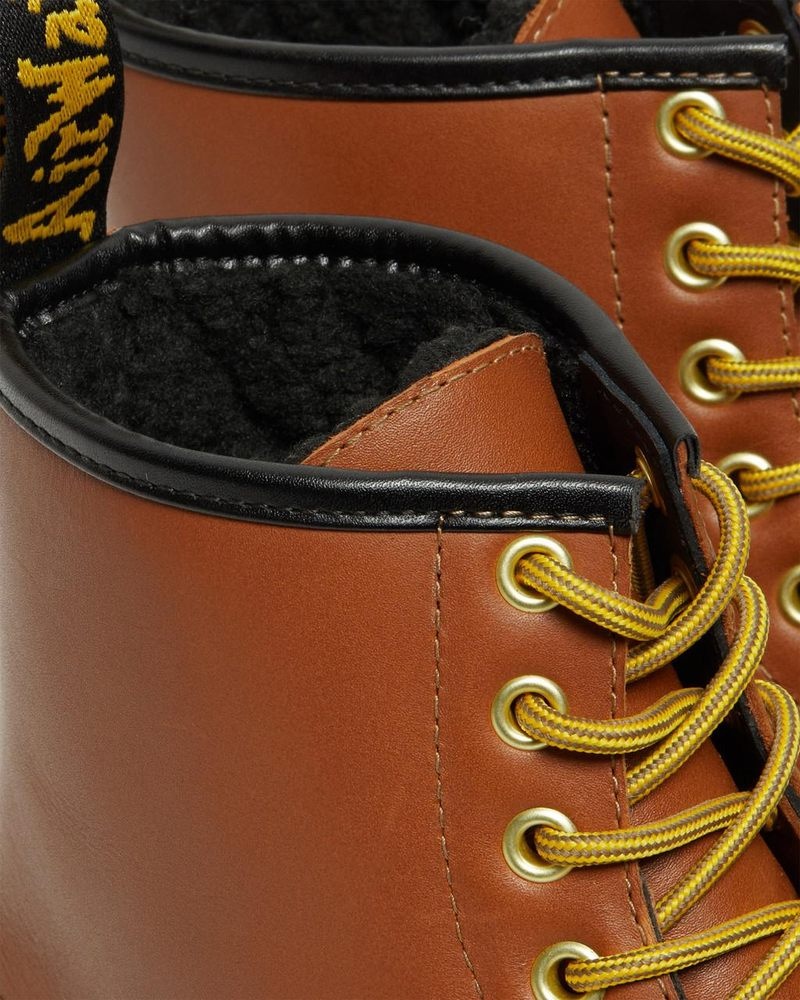 Tan Dr Martens 1460 DM's Wintergrip Leather Lace Up Boots (Blizzard Wp) Boots | JV45-F6VU