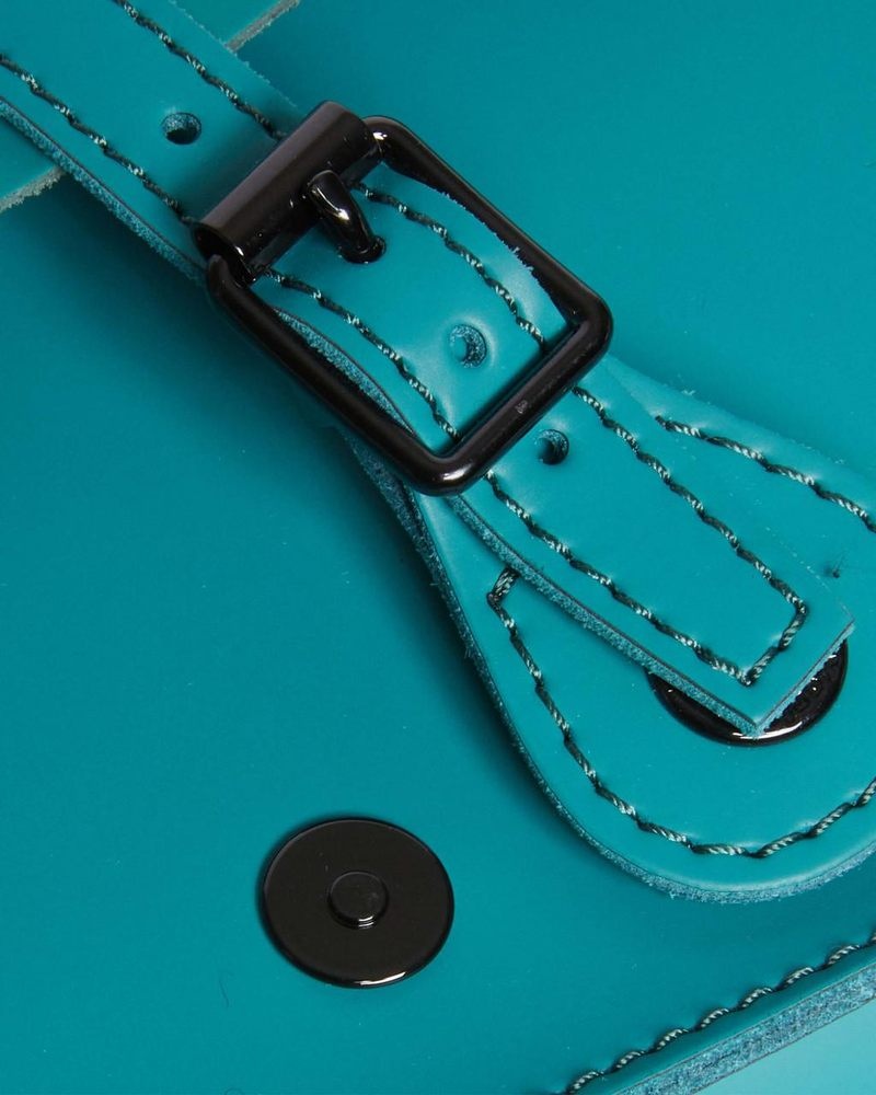 Teal Green Dr Martens 7 Inch Leather Crossbody Bag (Smooth Leather) Bags & Backpacks | HS74-I2WW