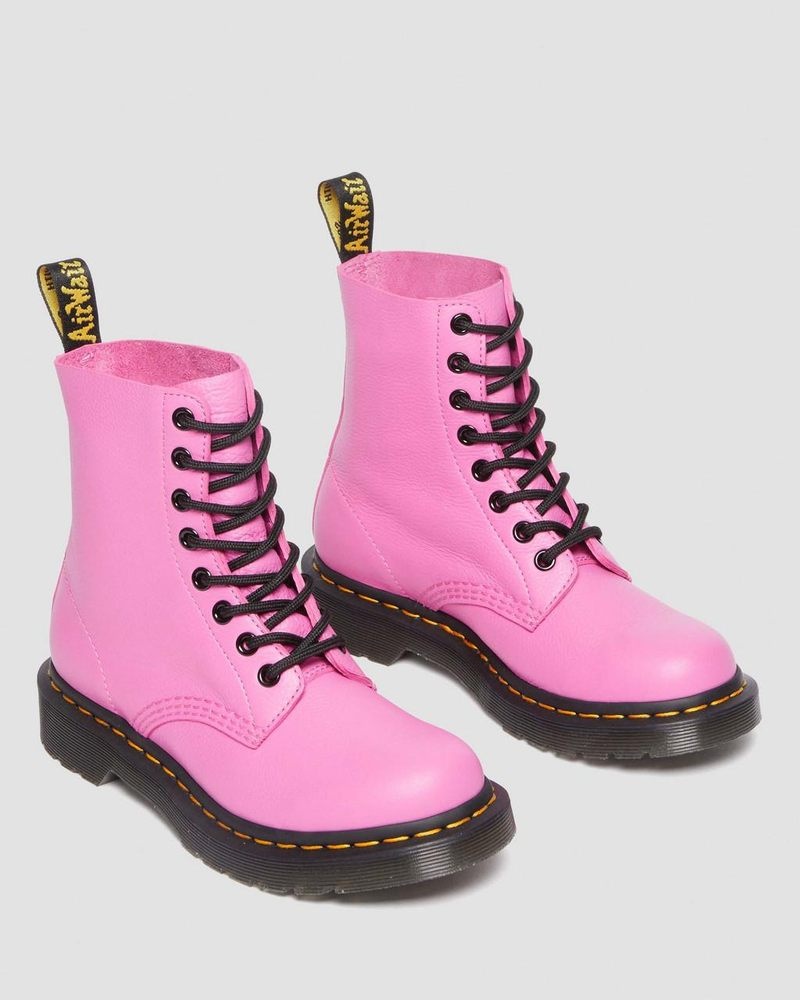 Thrift Pink Dr Martens 1460 - Pascal Virginia Leather Boots (Virginia) Boots | JW53-Z0XF