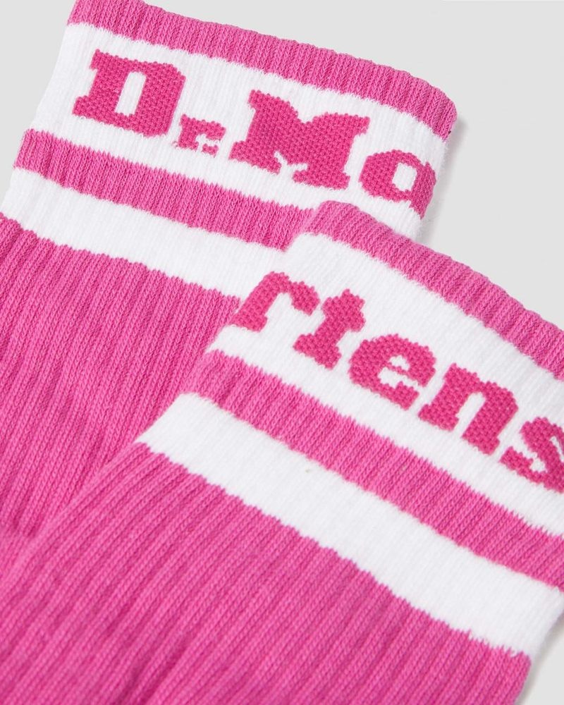 Thrift Pink Dr Martens Athletic Logo Organic Cotton Blend Socks (Cotton Blend) Socks | DT83-B4LT