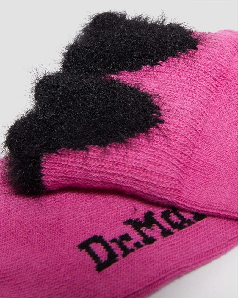 Thrift Pink Dr Martens Heart Detail Cotton Blend Socks (Organic Cotton Blend) Socks | PT63-Y7VD