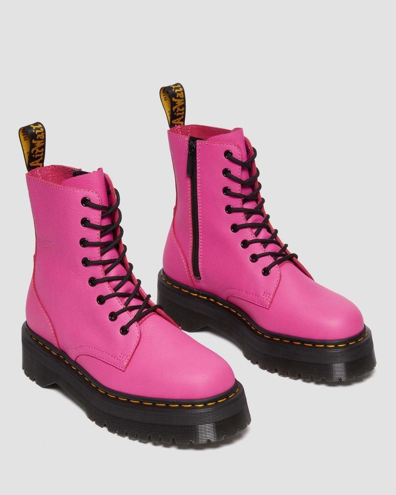 Thrift Pink Dr Martens Jadon III Boot Pisa Leather Platforms (Pisa) Platforms Boots | DG16-M7SP