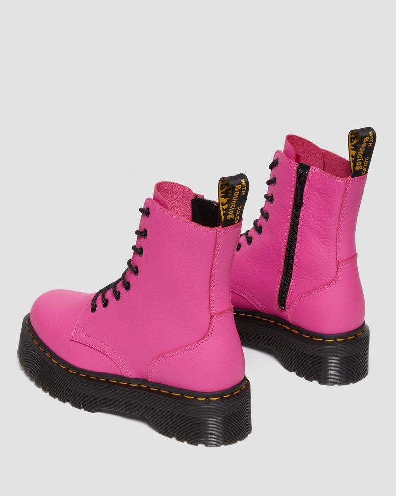 Thrift Pink Dr Martens Jadon III Boot Pisa Leather Platforms (Pisa) Platforms Boots | DG16-M7SP