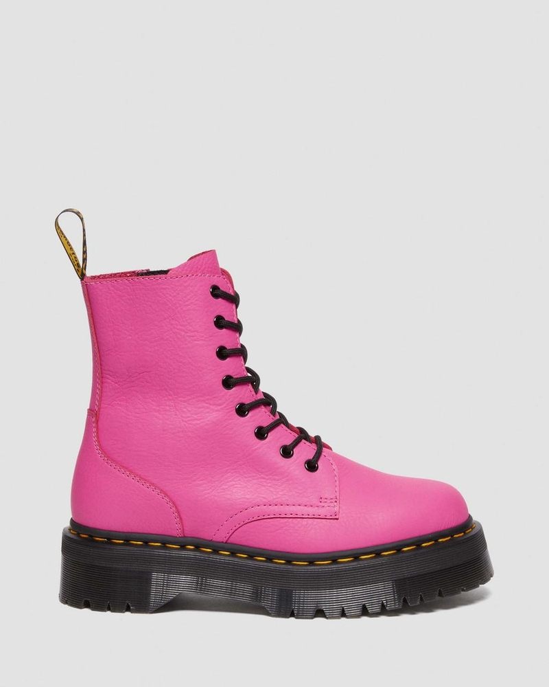 Thrift Pink Dr Martens Jadon III Boot Pisa Leather Platforms (Pisa) Platforms Boots | DG16-M7SP