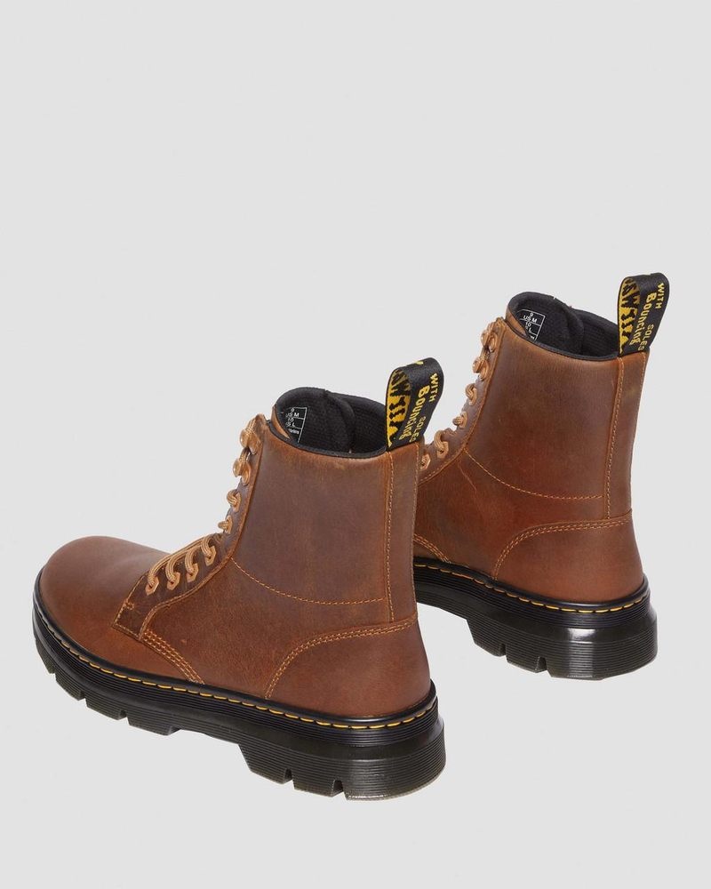 Warm Tan Dr Martens Combs Pull Up Leather Casual Boots (Archive Pull Up) Boots | QW85-B8UN