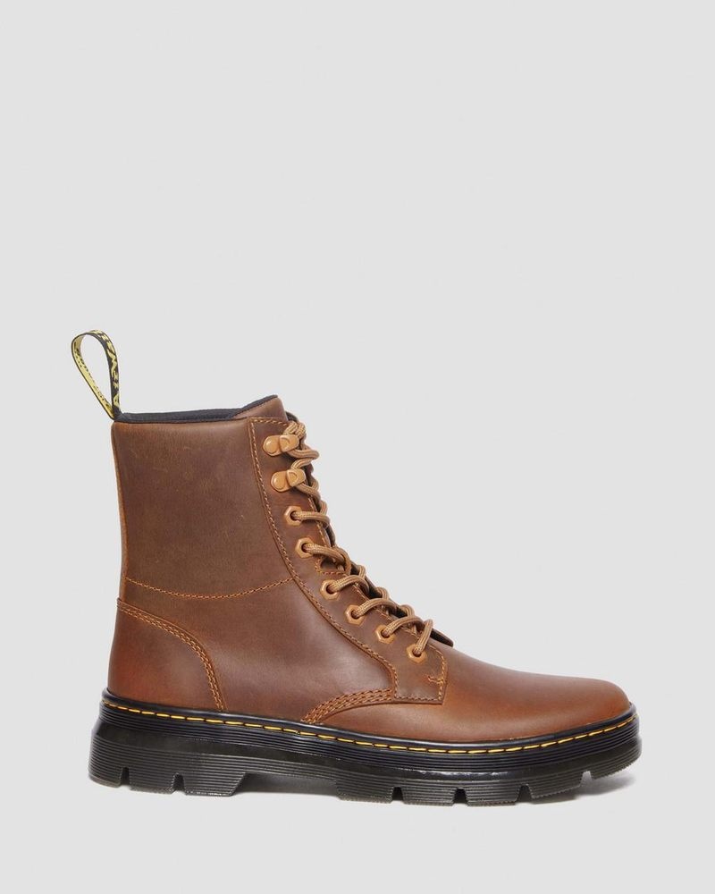 Warm Tan Dr Martens Combs Pull Up Leather Casual Boots (Archive Pull Up) Boots | QW85-B8UN