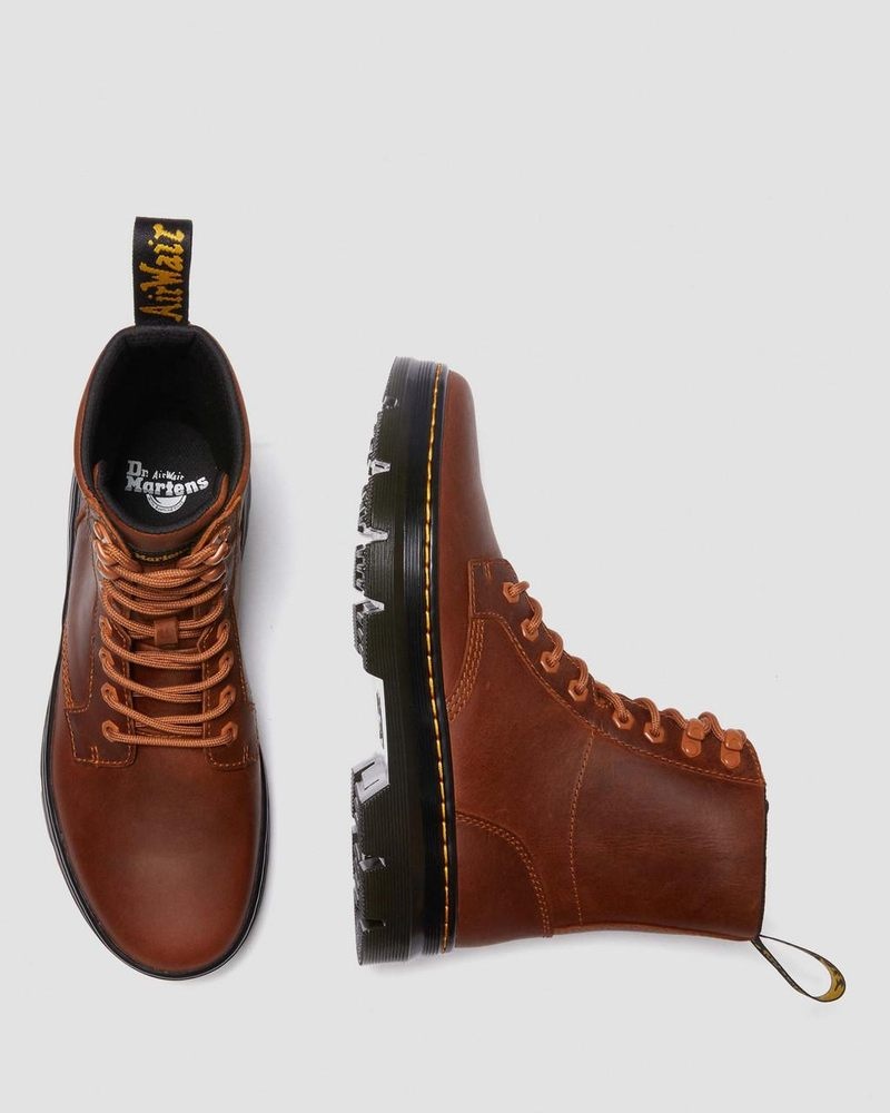 Warm Tan Dr Martens Combs Pull Up Leather Casual Boots (Archive Pull Up) Boots | QW85-B8UN