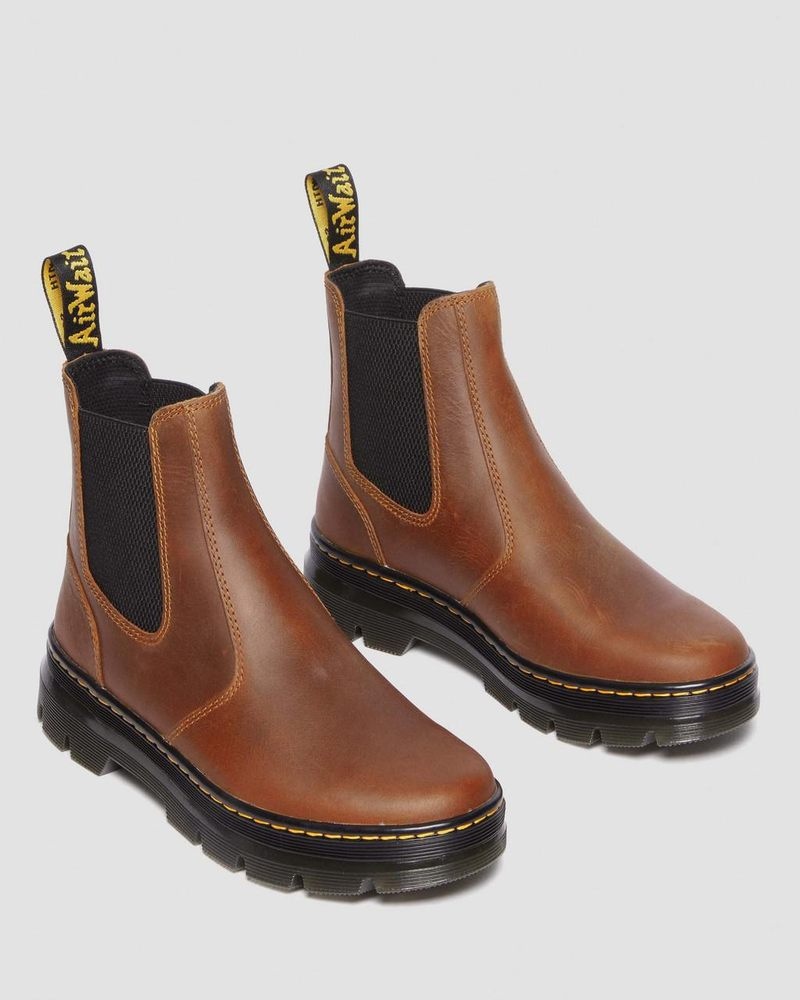 Warm Tan Dr Martens Embury Pull Up Leather Chelsea Boots (Archive Pull Up) Shoes | QV28-I7XP