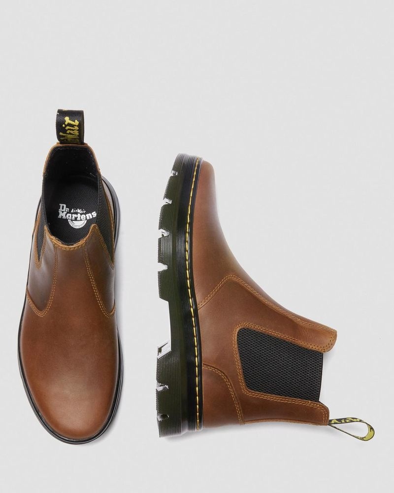 Warm Tan Dr Martens Embury Pull Up Leather Chelsea Boots (Archive Pull Up) Shoes | QV28-I7XP