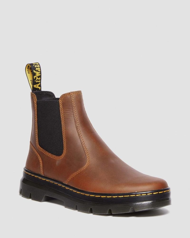 Warm Tan Dr Martens Embury Pull Up Leather Chelsea Boots (Archive Pull Up) Boots | KA30-B2ZP