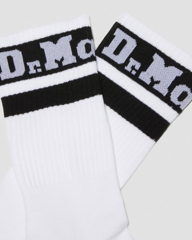 White+Black Dr Martens Athletic Logo Organic Cotton Blend Socks (Cotton Blend) Socks | SF68-U5MS