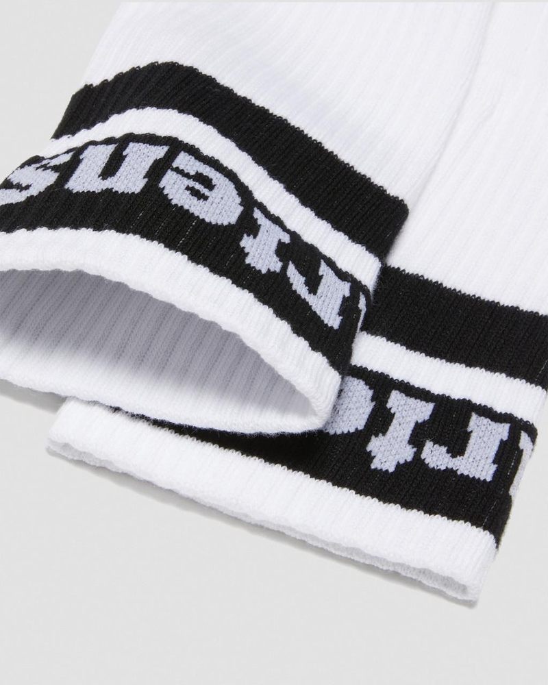 White+Black Dr Martens Athletic Logo Organic Cotton Blend Socks (Cotton Blend) Socks | SF68-U5MS