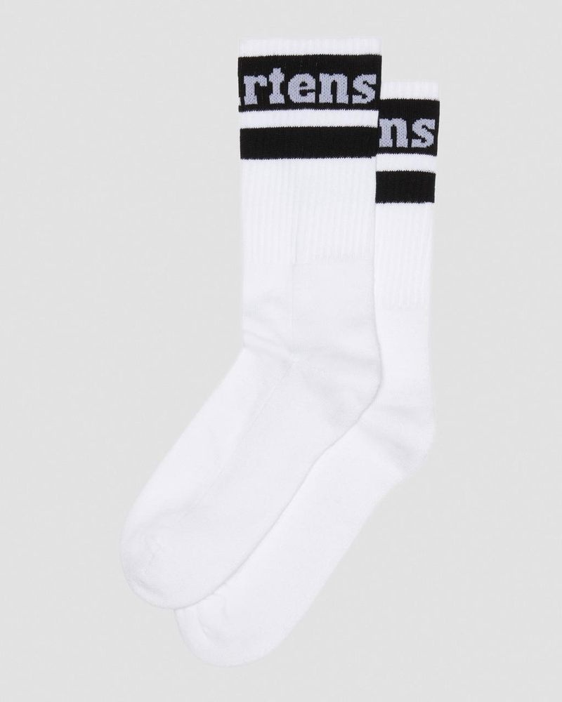 White+Black Dr Martens Athletic Logo Organic Cotton Blend Socks (Cotton Blend) Socks | SF68-U5MS