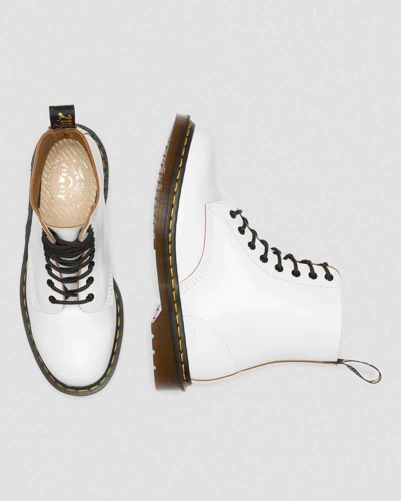 White Dr Martens 1460 Vintage Made in England Lace Up Boots (Quilon) Boots | BA06-F0QF