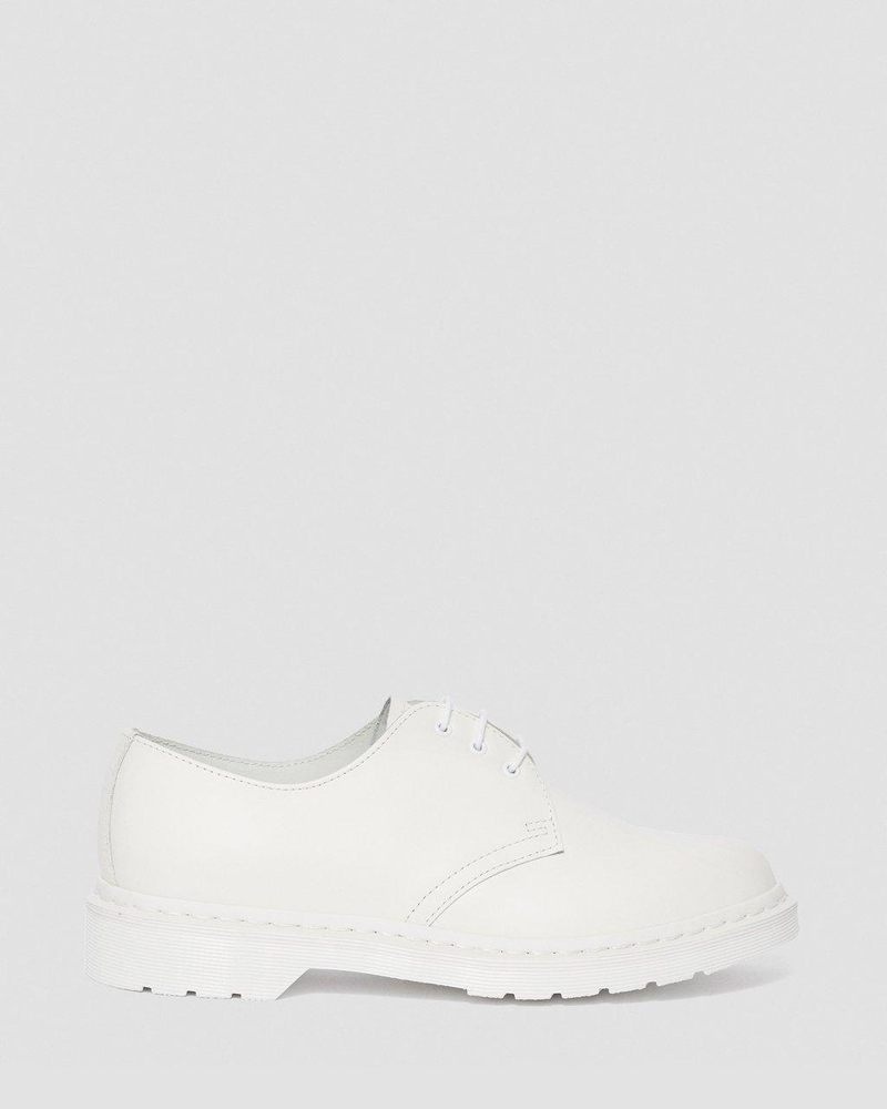 White Dr Martens 1461 Mono Smooth Leather Oxford Shoes (Smooth Leather) Shoes | PE06-X3ST