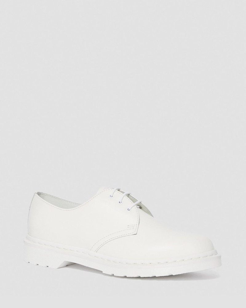 White Dr Martens 1461 Mono Smooth Leather Oxford Shoes (Smooth Leather) Shoes | PE06-X3ST