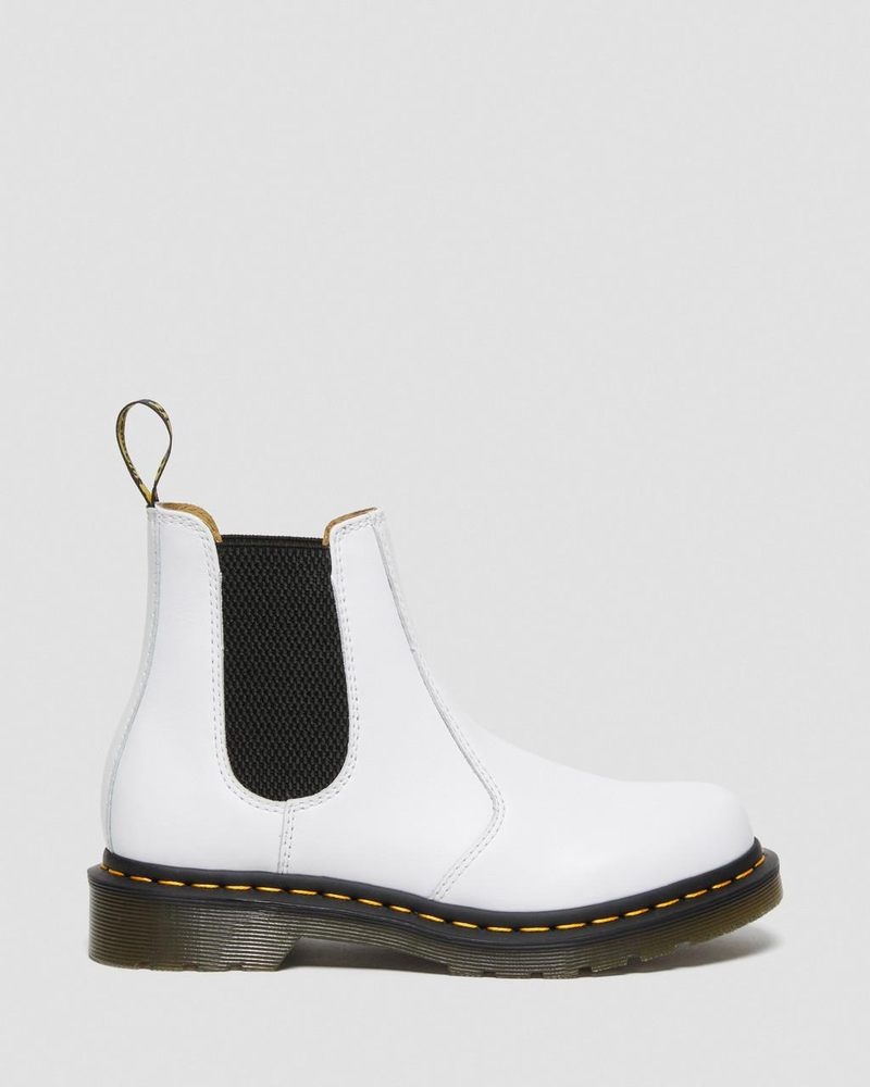 White Dr Martens 2976 Softy T Leather Chelsea Boots (Softy T) Shoes | PG74-N2TC