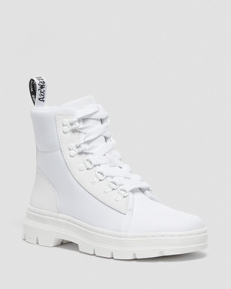 White Dr Martens Combs - Poly Casual Boots (Ajax+Extra Tough Poly) Boots | OX73-F9IB