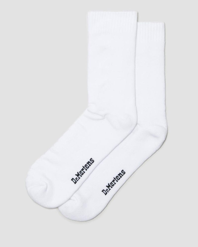 White Dr Martens Double Doc Cotton Blend Socks (Cotton Blend) Socks | GB12-L6HV